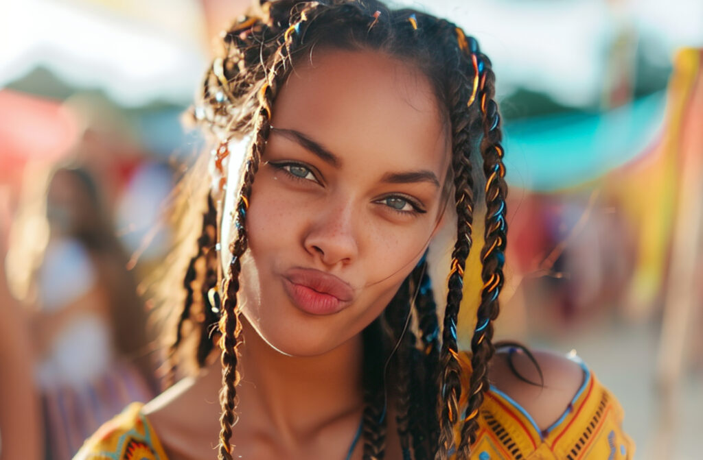 Medium Knotless Braids